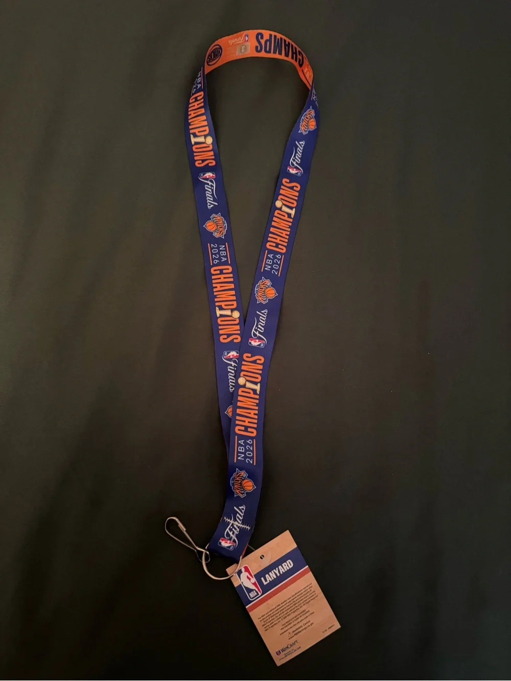 New York Knicks 2026 NBA Finals Champions Lanyard/ ID and key holder limited